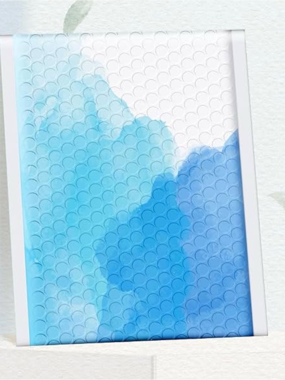 10 Blue Water Color Bubble Mailer Bags 6”x10”